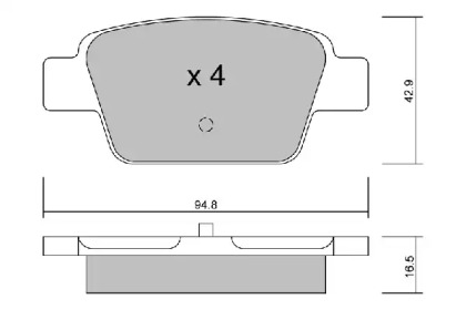 Комплект тормозных колодок AISIN BPFI-2003